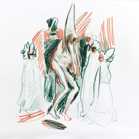 Kévin Lebrun (4ème année Art à l’ESAD Pyrénées site de Tarbes). D’après Fatras de Jacques Prévert, éd. Gallimard, NRF, 1966. À partir du collage 